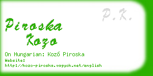 piroska kozo business card