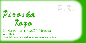 piroska kozo business card